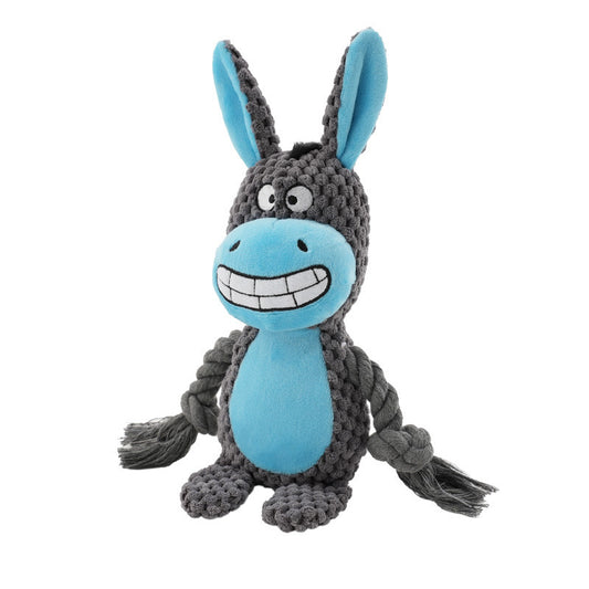 TugTailz™ Plush & Rope Squeaky Toy