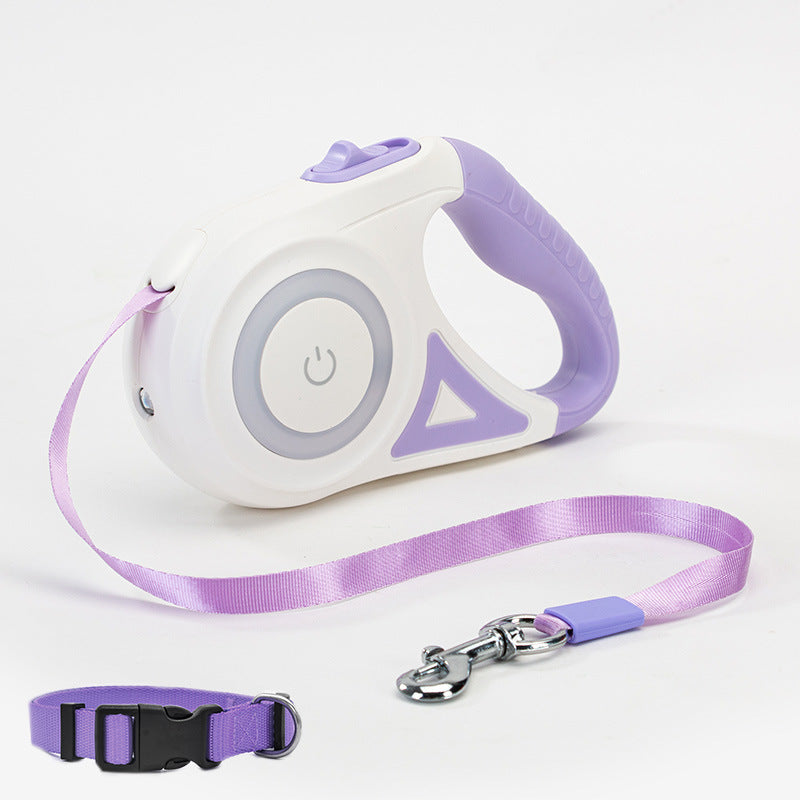 GlowWalk™ Retractable Leash Set with Collar