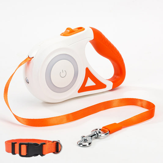 GlowWalk™ Retractable Leash Set with Collar
