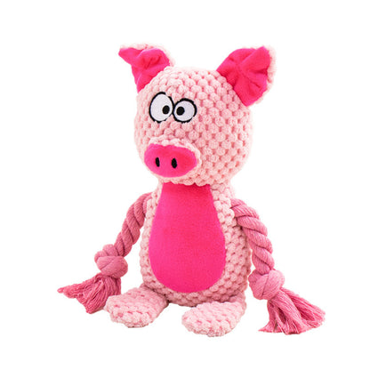 TugTailz™ Plush & Rope Squeaky Toy