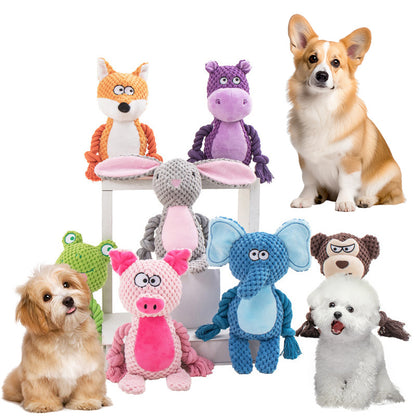 TugTailz™ Plush & Rope Squeaky Toy