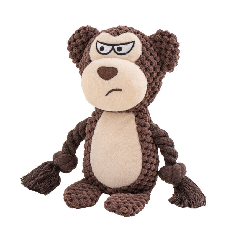 TugTailz™ Plush & Rope Squeaky Toy