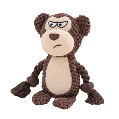 TugTailz™ Plush & Rope Squeaky Toy