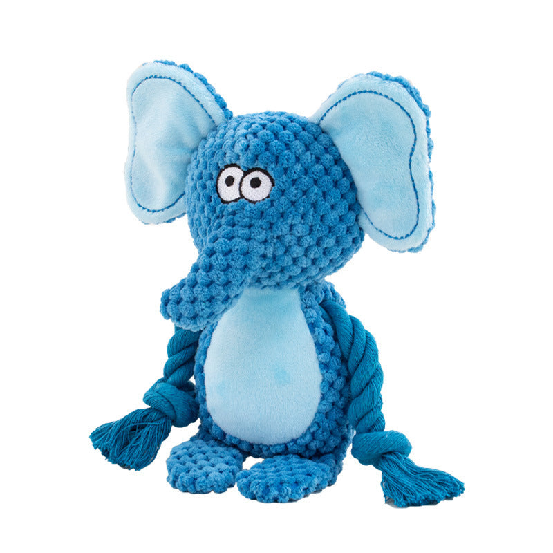 TugTailz™ Plush & Rope Squeaky Toy