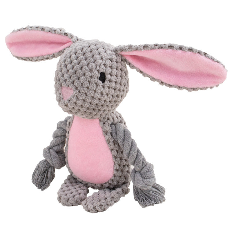TugTailz™ Plush & Rope Squeaky Toy