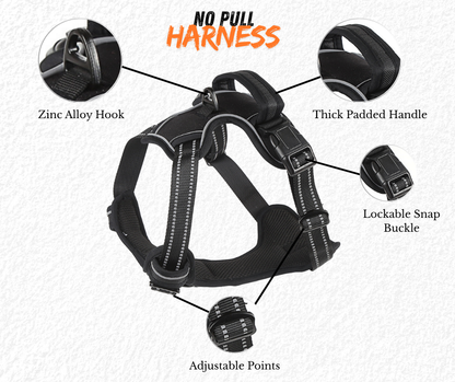 PawGrip™ No-Pull Reflective Dog Harness
