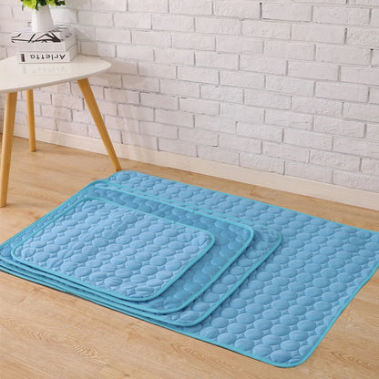 CoolNest™ Pet Cooling Mat – Soft Ice-Silk Summer Bed for Pets