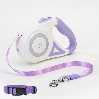 GlowWalk™ Retractable Leash Set with Collar