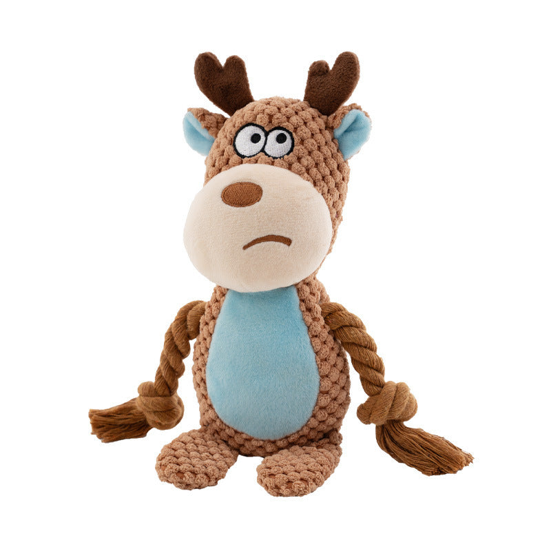 TugTailz™ Plush & Rope Squeaky Toy