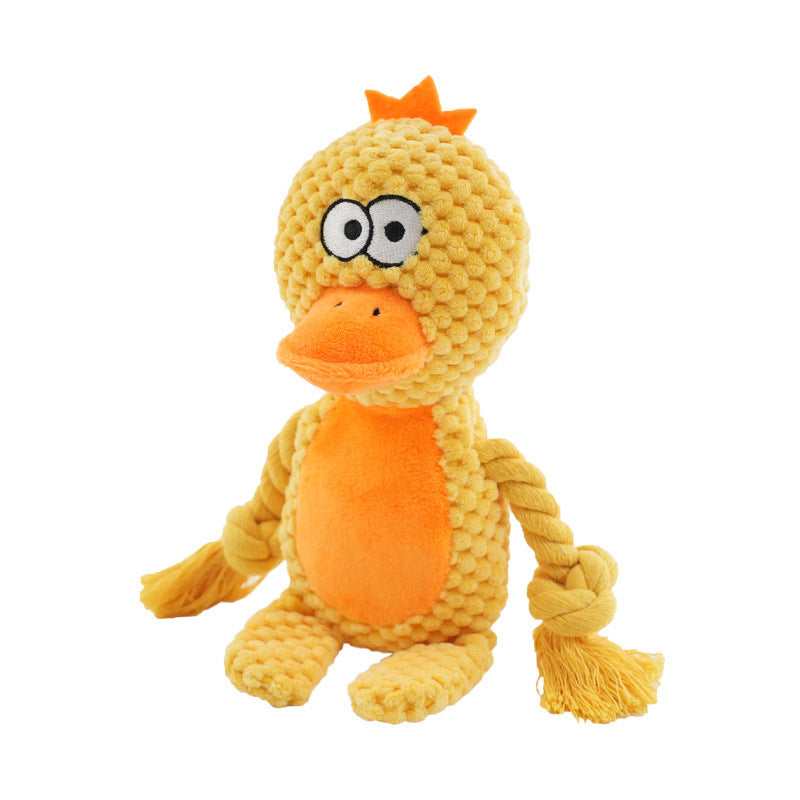 TugTailz™ Plush & Rope Squeaky Toy