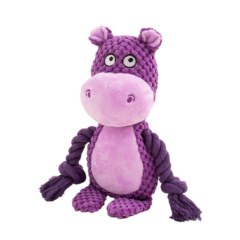 TugTailz™ Plush & Rope Squeaky Toy