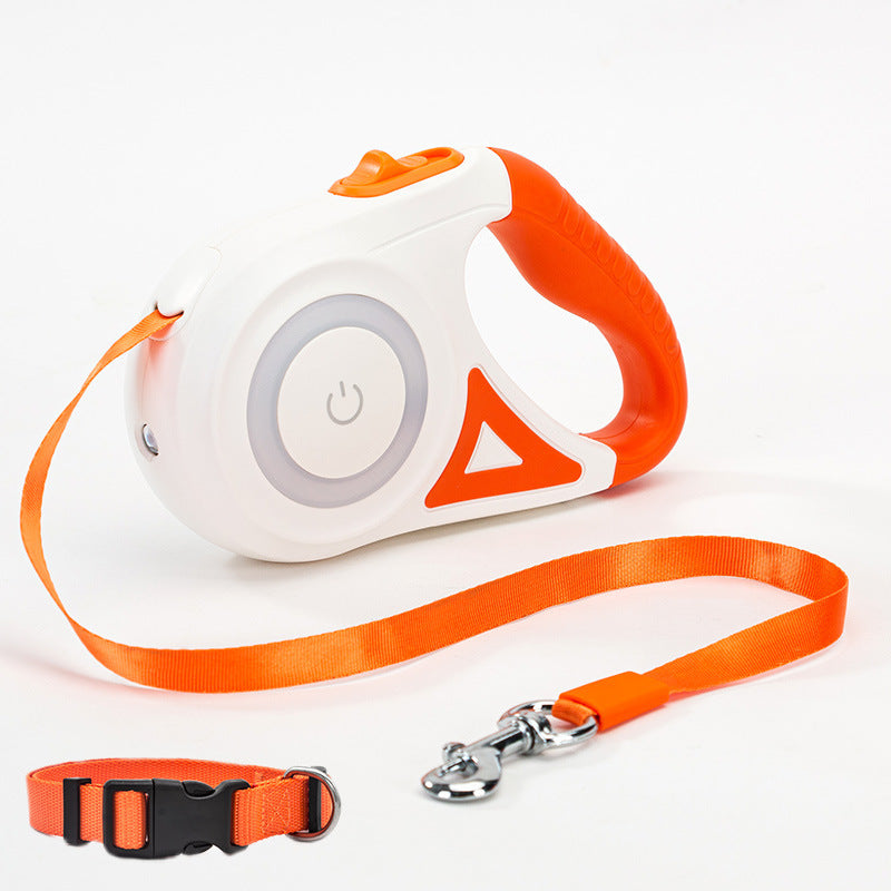 GlowWalk™ Retractable Leash Set with Collar