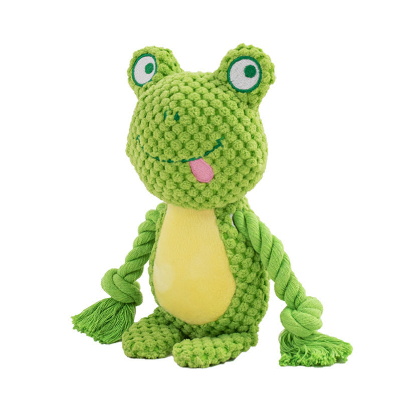 TugTailz™ Plush & Rope Squeaky Toy